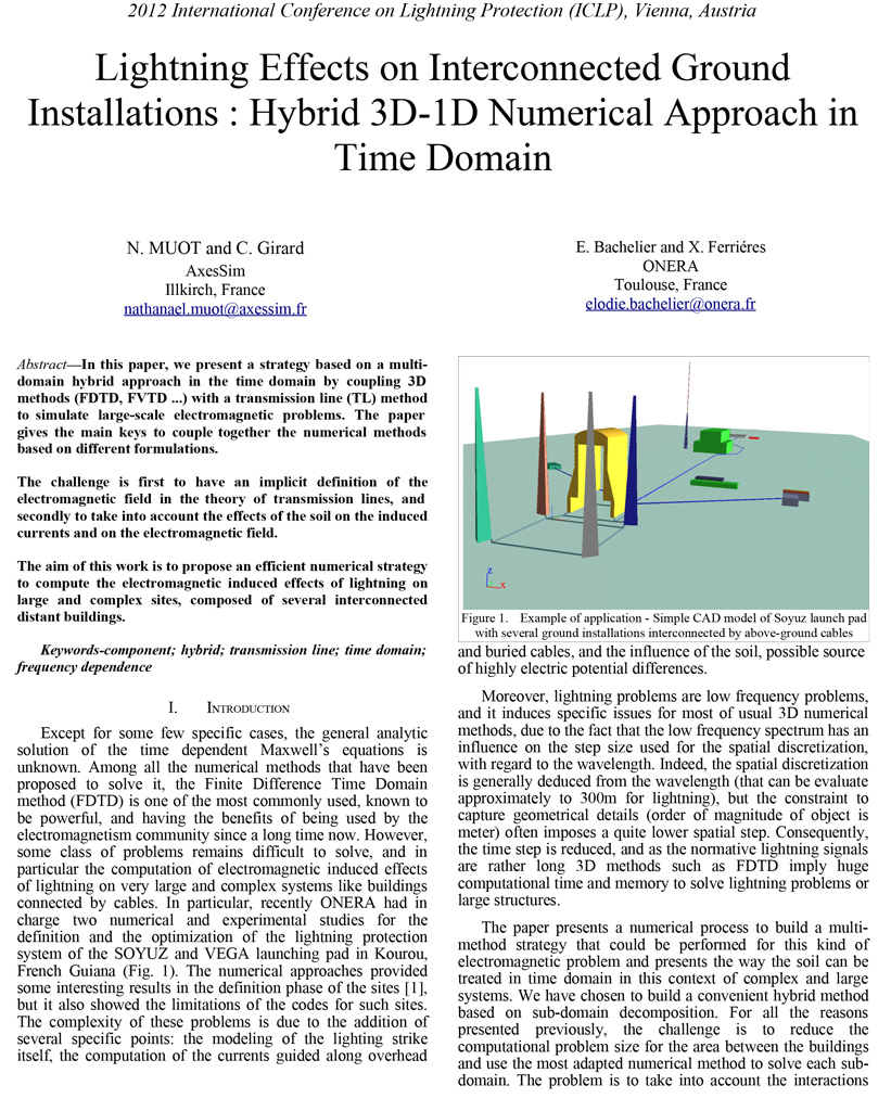 2012-conf-iclp-lightning_effects_on_interconnected_ground_installations_hybrid_3d_1d_numerical_approch_in_time_domain-1